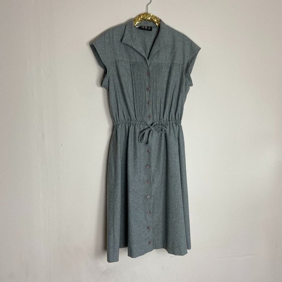 Vintage Dresses & Skirts - ✿❀ Vintage 60s Womens Wool Dress Size Large